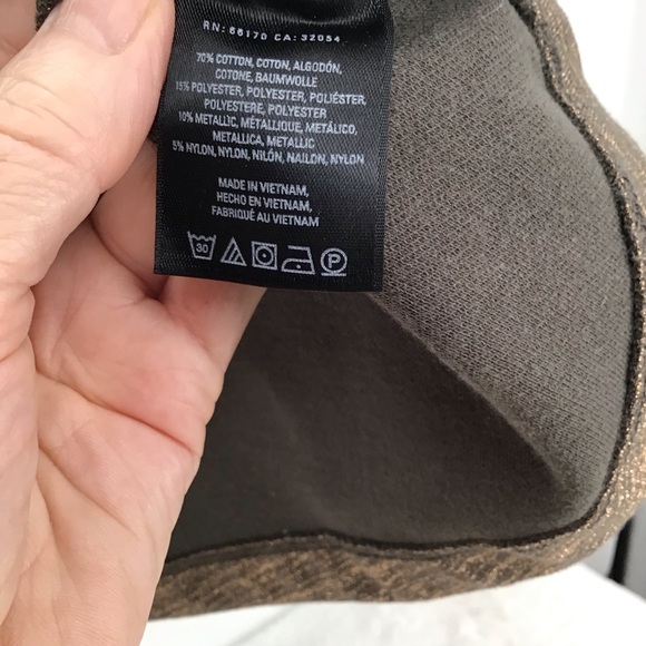 Anthropologie HD In Paris Glistened Metallic Hi-Low Skirt Career Gold NWT Size S - Picture 9 of 9